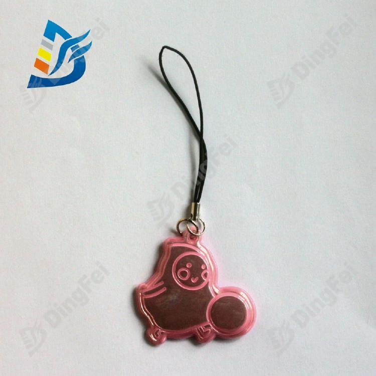 New Fashion Custom Logo Promotional Reflective Keychain - 